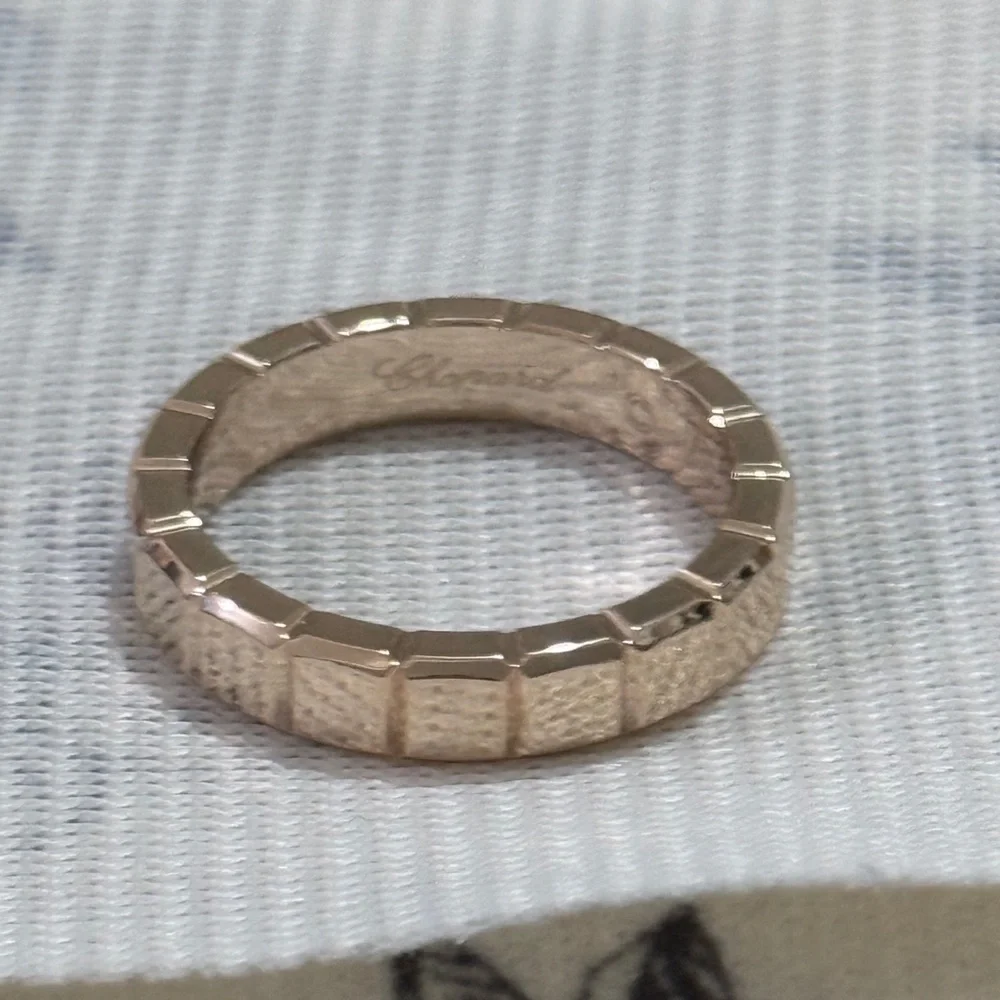 Chopard Rose Gold Faceted Band Ring